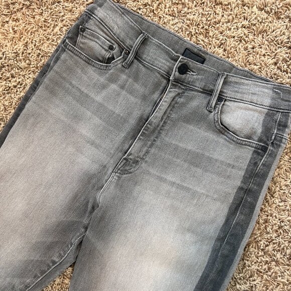 Mother Jeans Women’s The Swooner Supermoon Stripe Gray Size 29 Stretchy - Picture 3 of 9